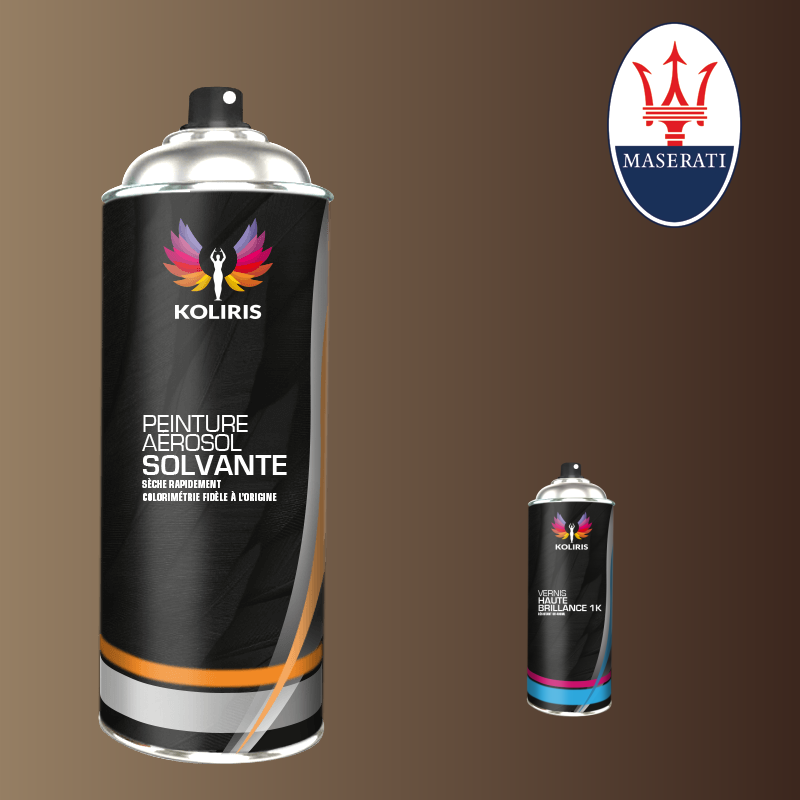 Pack 2 aérosols peinture voiture solvant Maserati 400ml
