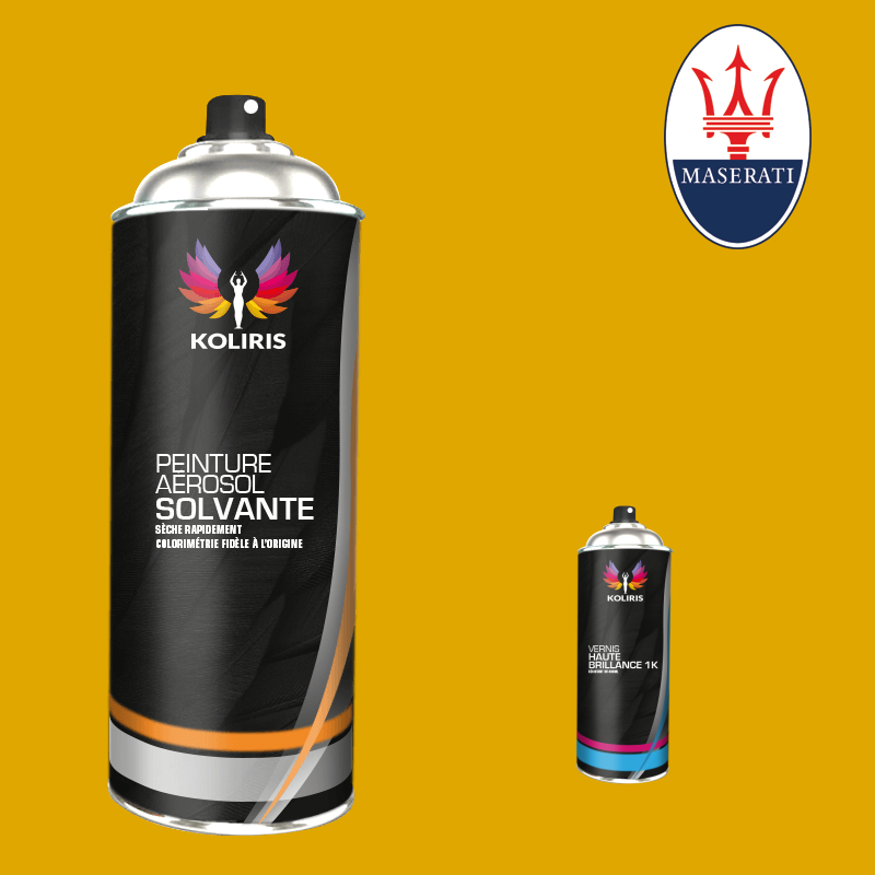 Pack 2 aérosols peinture voiture solvant Maserati 400ml
