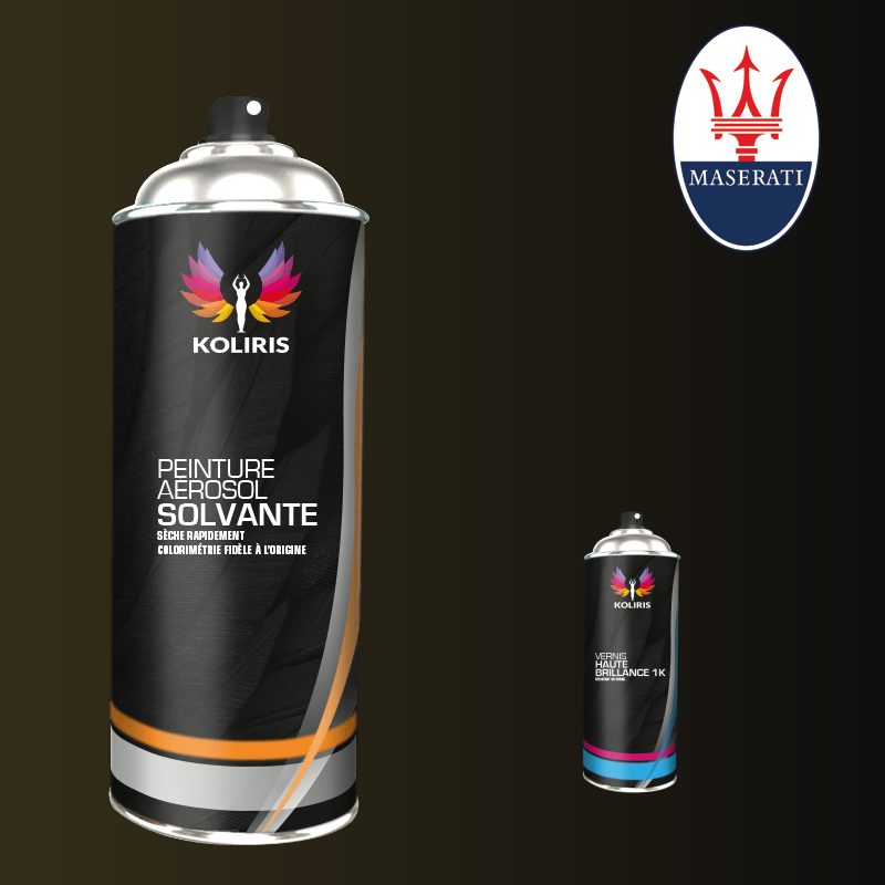 Pack 2 aérosols peinture voiture solvant Maserati 400ml