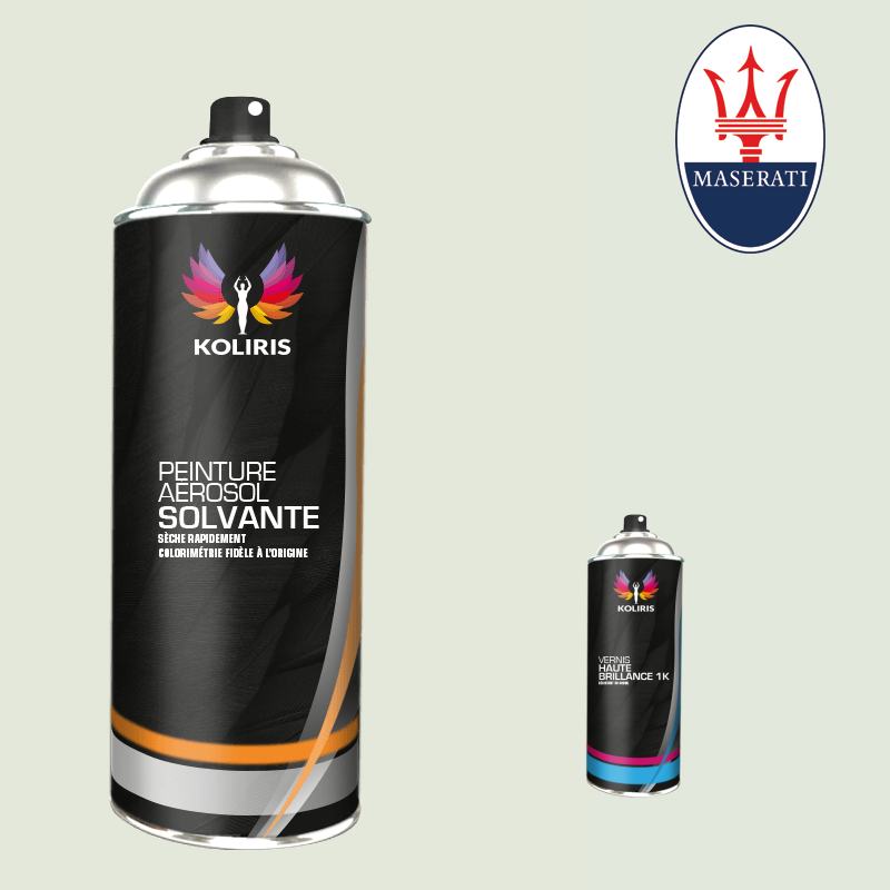 Pack 2 aérosols peinture voiture solvant Maserati 400ml