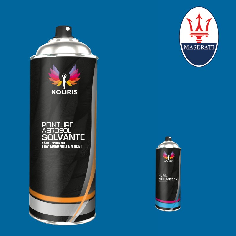 Pack 2 aérosols peinture voiture solvant Maserati 400ml
