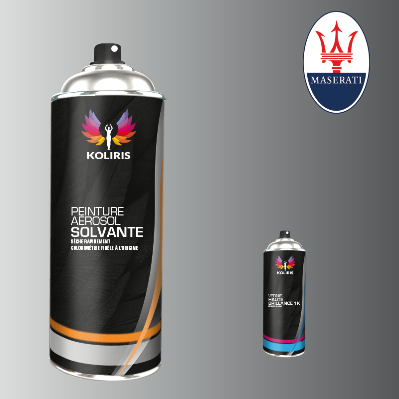 Pack 2 aérosols peinture voiture solvant Maserati 400ml