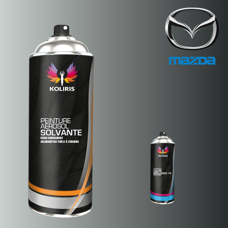Pack 2 aérosols peinture voiture solvant Mazda 400ml - carenciel.pro