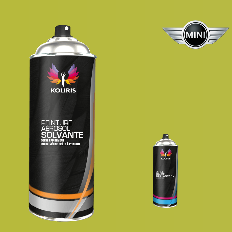 Pack 2 aérosols peinture voiture solvant Mini Koliris
