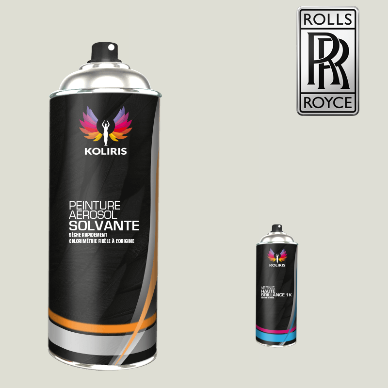 Pack 2 aérosols peinture voiture solvant Rolls Royce