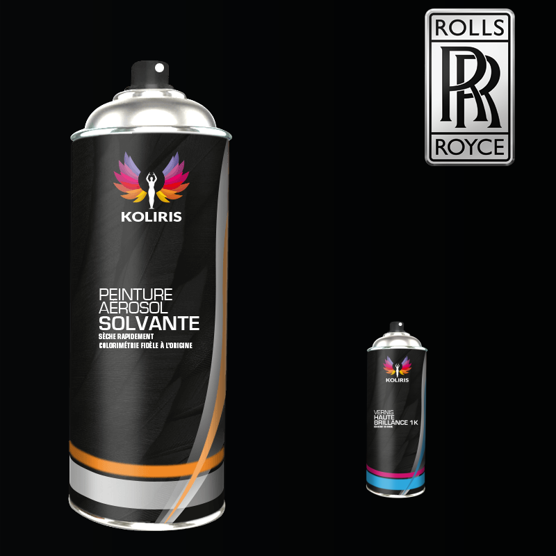 Pack 2 aérosols peinture voiture solvant Rolls Royce