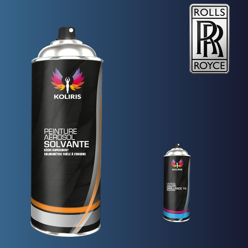 Pack 2 aérosols peinture voiture solvant Rolls Royce