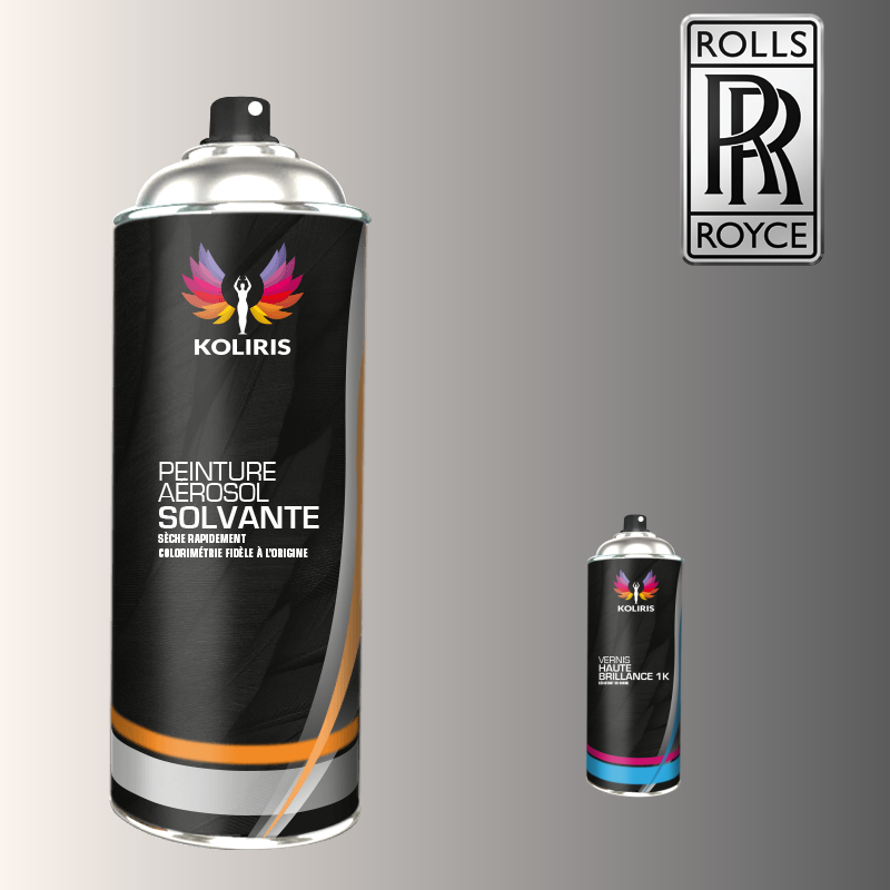 Pack 2 aérosols peinture voiture solvant Rolls Royce