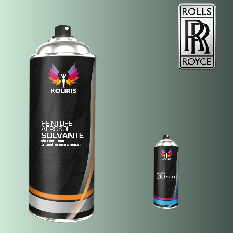 Pack 2 aérosols peinture voiture solvant Rolls Royce