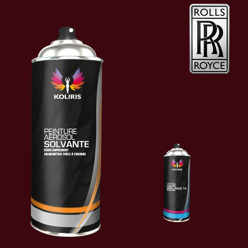 Pack 2 aérosols peinture voiture solvant Rolls Royce