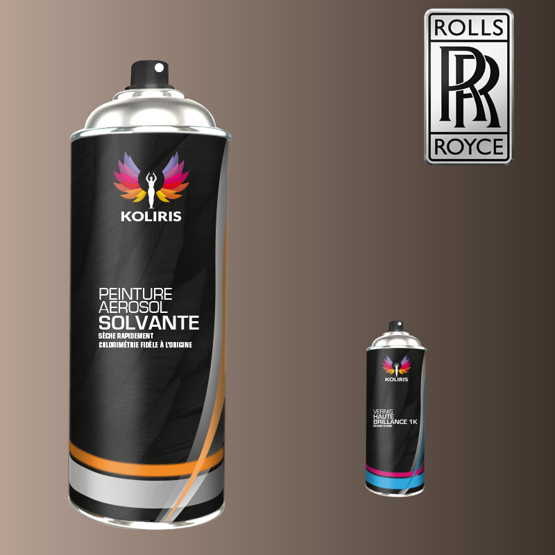 Pack 2 aérosols peinture voiture solvant Rolls Royce