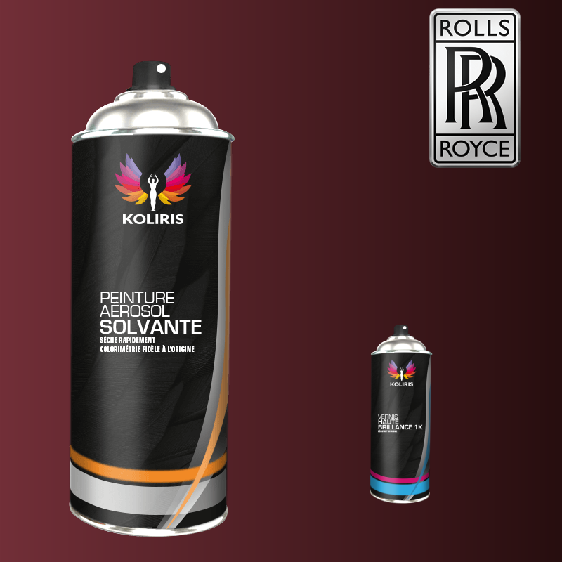 Pack 2 aérosols peinture voiture solvant Rolls Royce