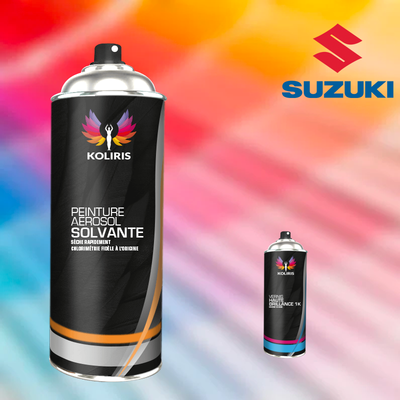 Pack 2 aérosols peinture voiture solvant Suzuki