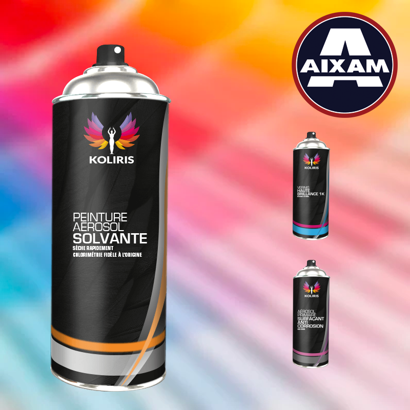 Pack 3 aérosols peinture voiture solvant Aixam
