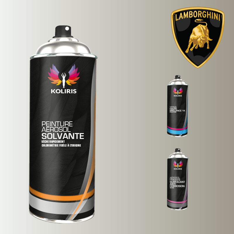 Pack 3 aérosols peinture voiture solvant Lamborghini 400ml