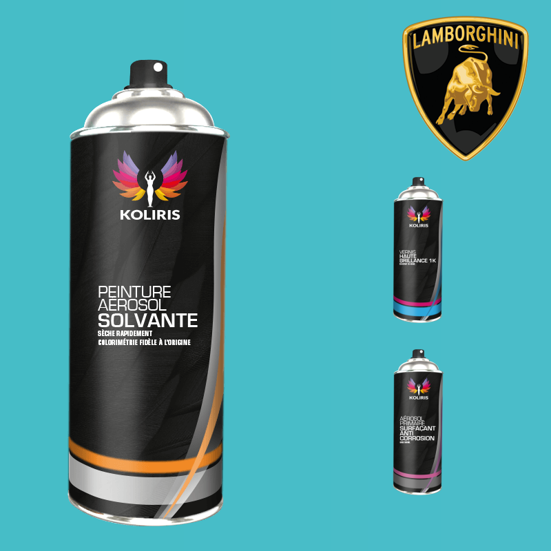 Pack 3 aérosols peinture voiture solvant Lamborghini 400ml
