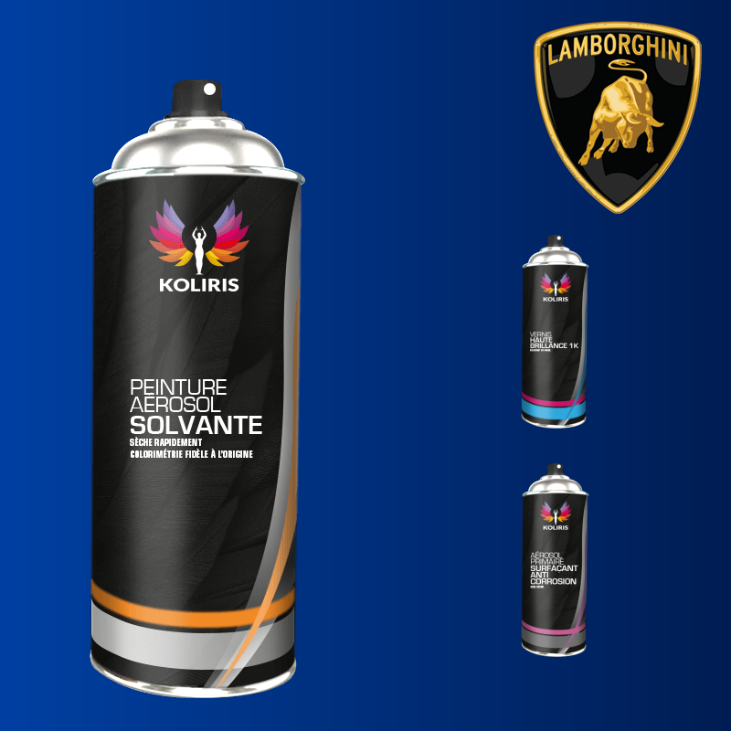 Pack 3 aérosols peinture voiture solvant Lamborghini 400ml