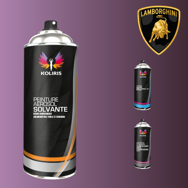 Pack 3 aérosols peinture voiture solvant Lamborghini 400ml