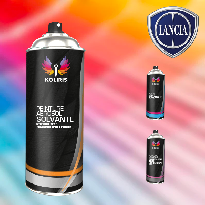 Pack 3 aérosols peinture voiture solvant Lancia