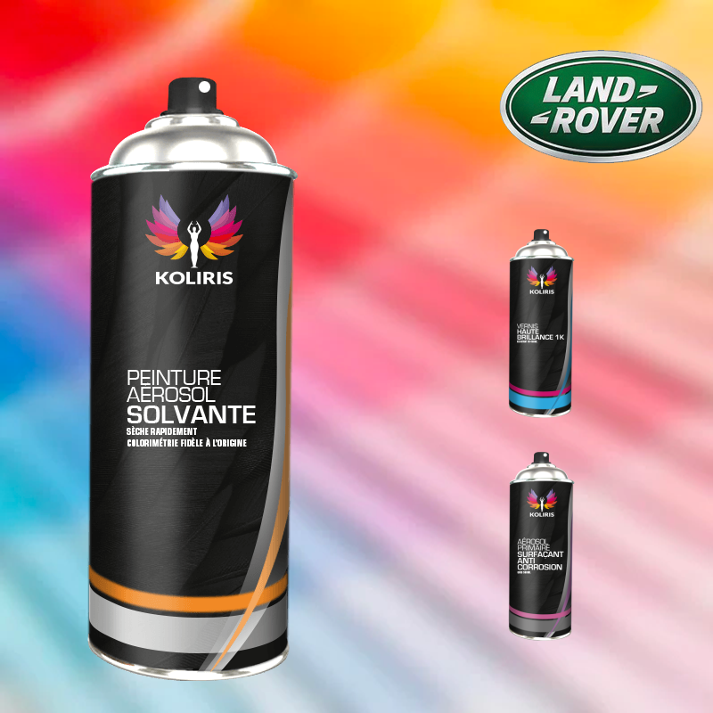 Pack 3 aérosols peinture voiture solvant Landrover