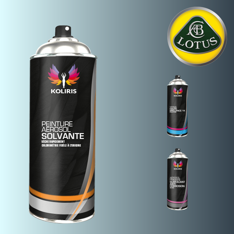 Pack 3 aérosols peinture voiture solvant Lotus