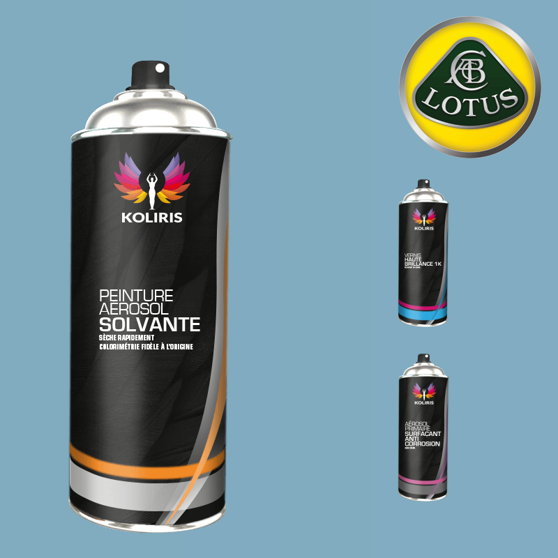 Pack 3 aérosols peinture voiture solvant Lotus