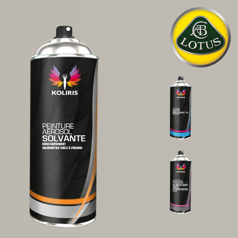 Pack 3 aérosols peinture voiture solvant Lotus
