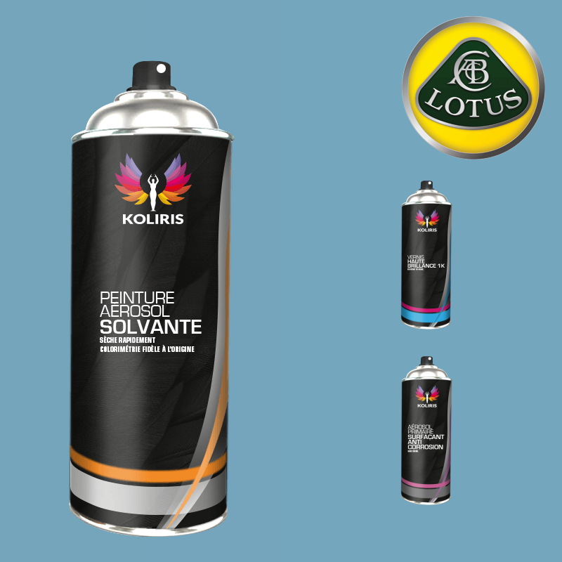 Pack 3 aérosols peinture voiture solvant Lotus