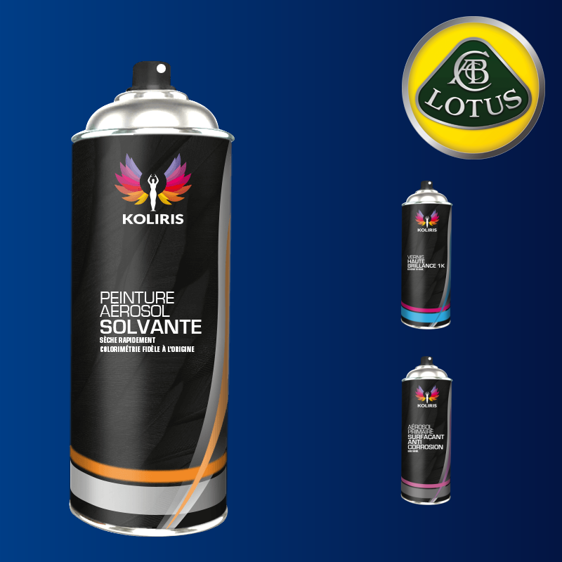 Pack 3 aérosols peinture voiture solvant Lotus