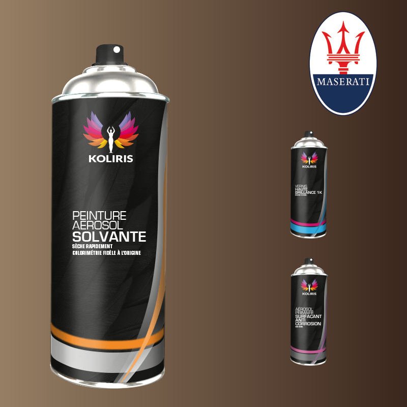 Pack 3 aérosols peinture voiture solvant Maserati 400ml