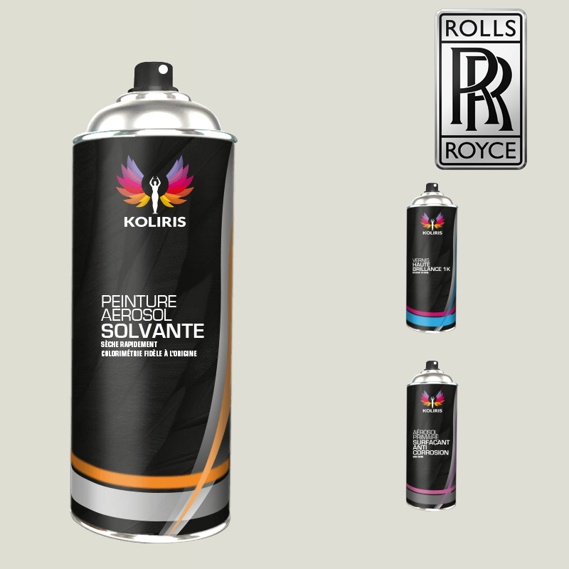 Pack 3 aérosols peinture voiture solvant Rolls Royce