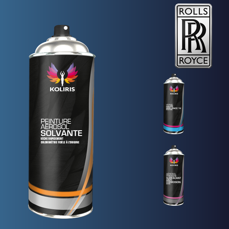 Pack 3 aérosols peinture voiture solvant Rolls Royce