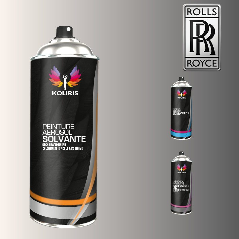 Pack 3 aérosols peinture voiture solvant Rolls Royce
