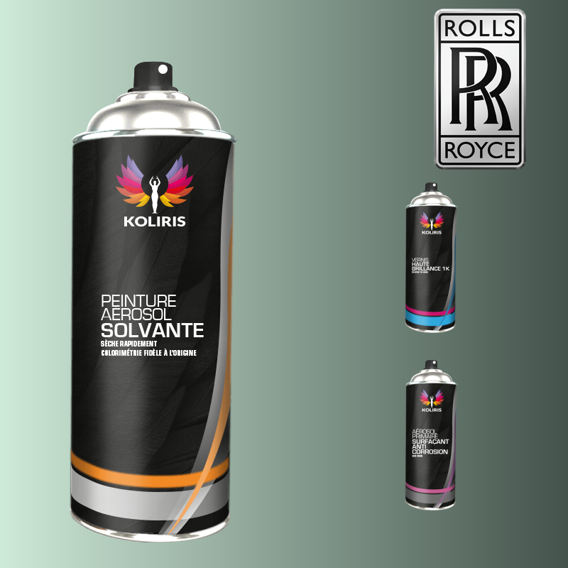 Pack 3 aérosols peinture voiture solvant Rolls Royce