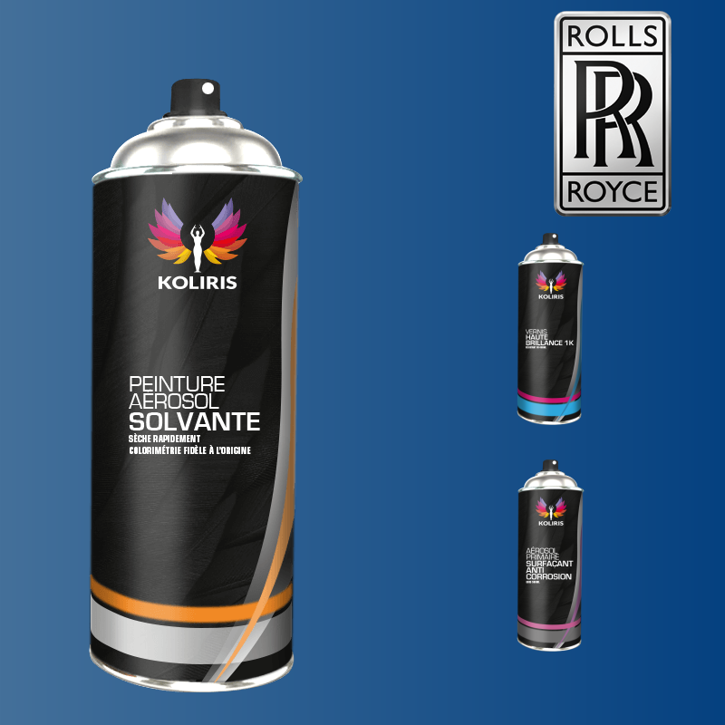Pack 3 aérosols peinture voiture solvant Rolls Royce