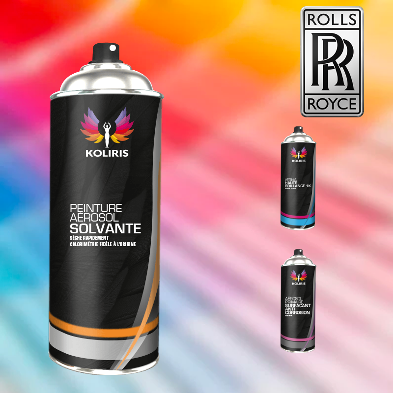 Pack 3 aérosols peinture voiture solvant Rolls Royce