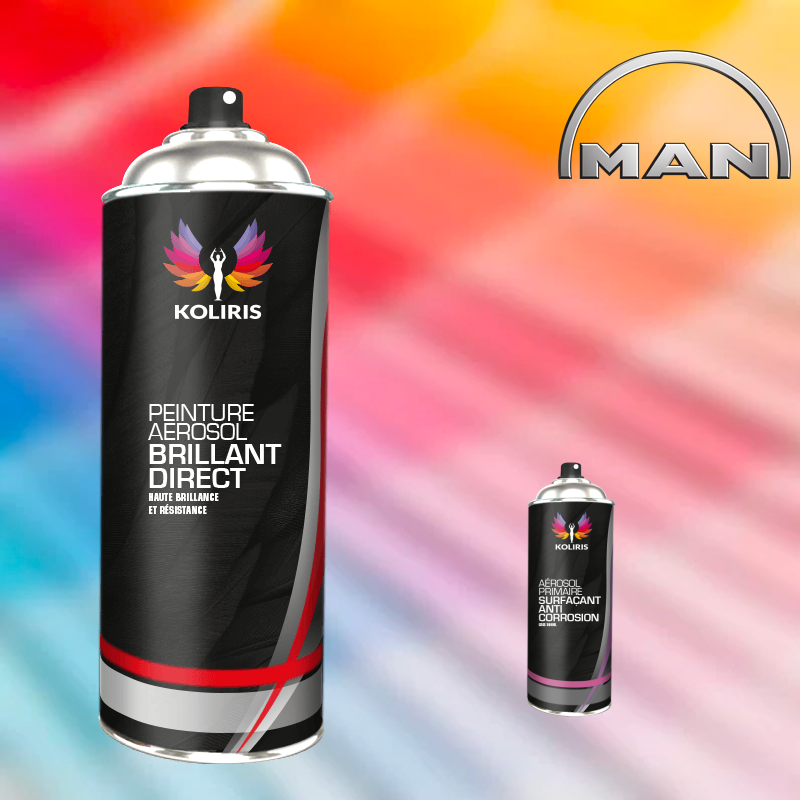 Pack 2 aérosols peinture utilitaire 1K brillant Man - Carenciel.pro
