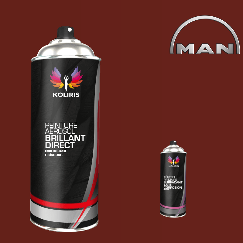 Pack 2 aérosols peinture utilitaire 1K brillant Man - Carenciel.pro