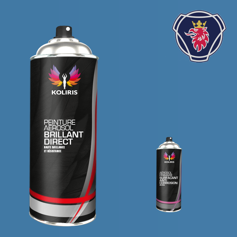 Pack 2 aérosols peinture utilitaire 1K brillant Scania Vabis - Carenciel.pro