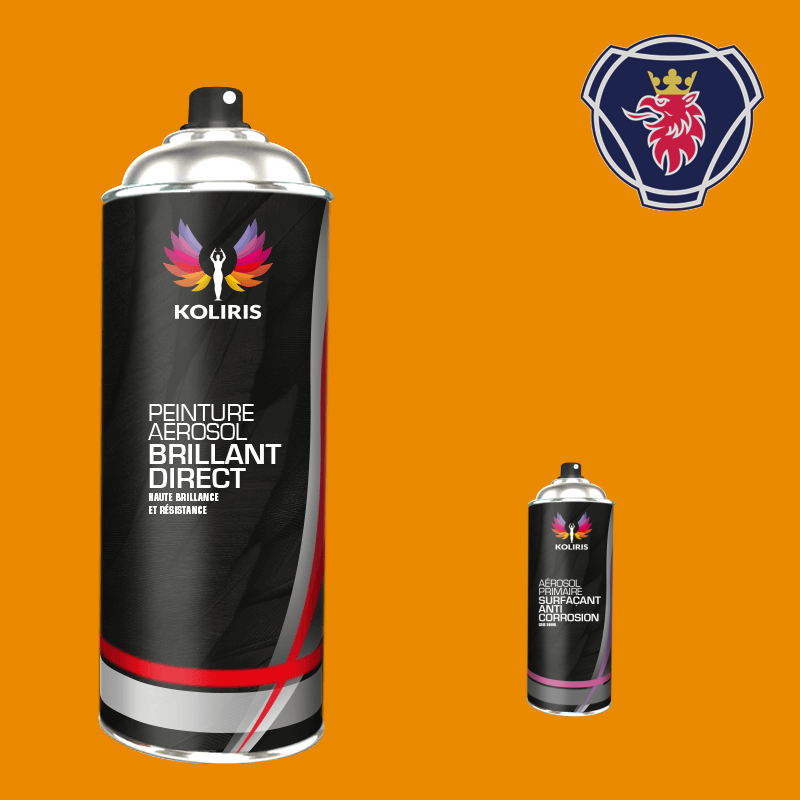 Pack 2 aérosols peinture utilitaire 1K brillant Scania Vabis - Carenciel.pro