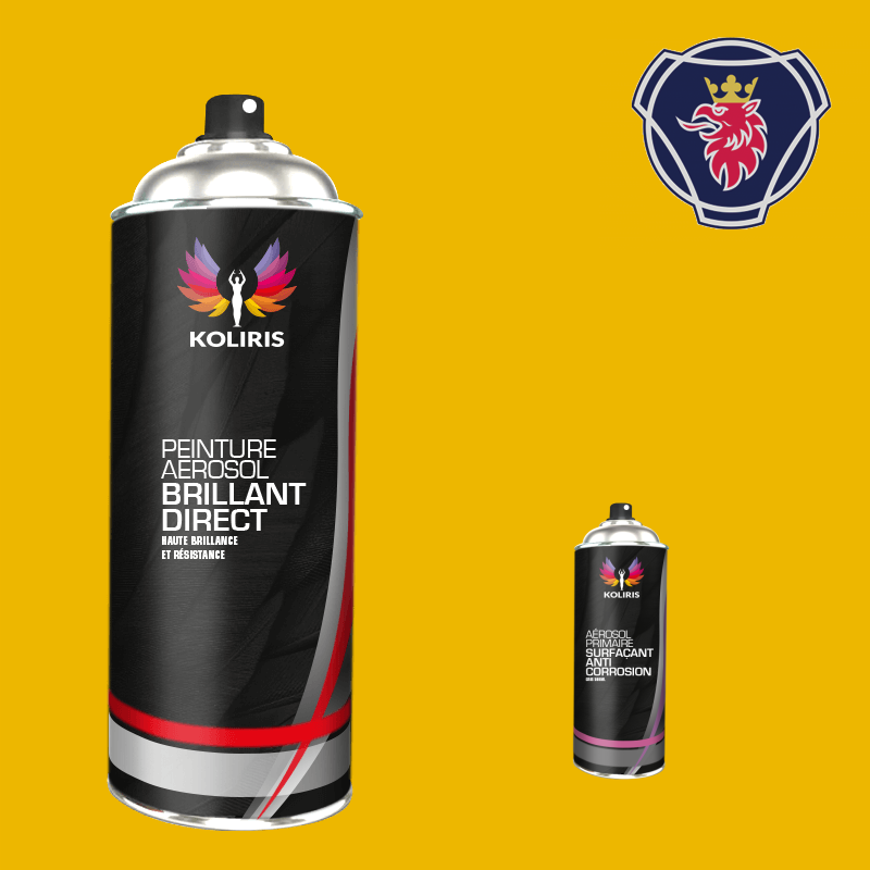 Pack 2 aérosols peinture utilitaire 1K brillant Scania Vabis - Carenciel.pro