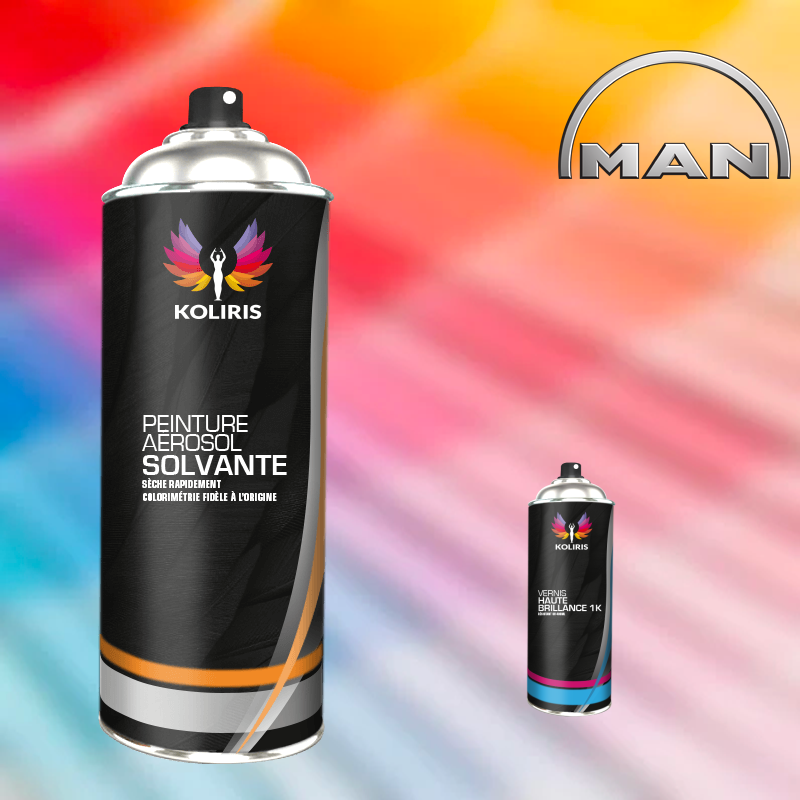 Pack 2 aérosols peinture utilitaire solvant Man - Peinture automobile professionnelle