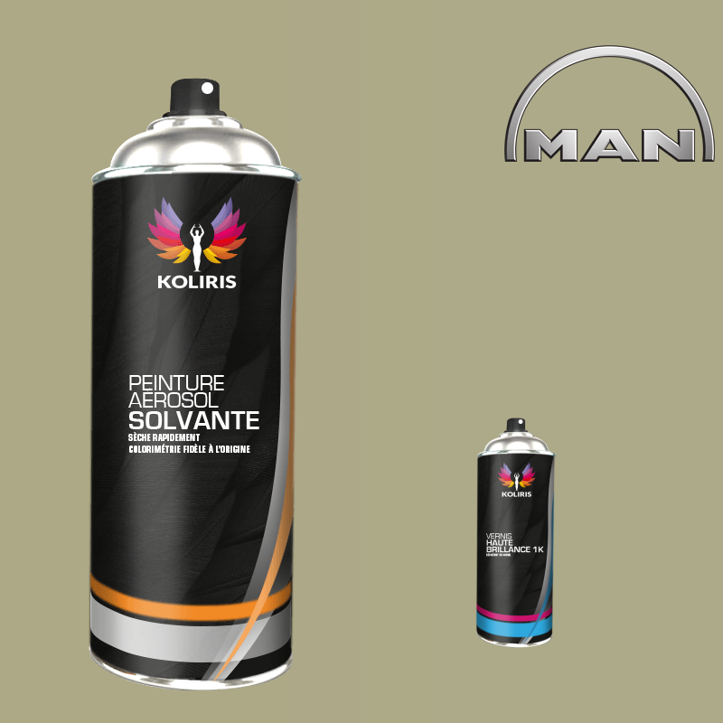 Pack 2 aérosols peinture utilitaire solvant Man - Peinture automobile professionnelle