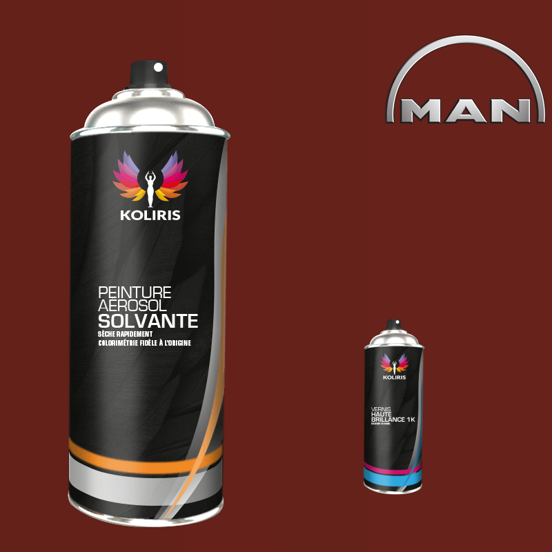 Pack 2 aérosols peinture utilitaire solvant Man - Peinture automobile professionnelle