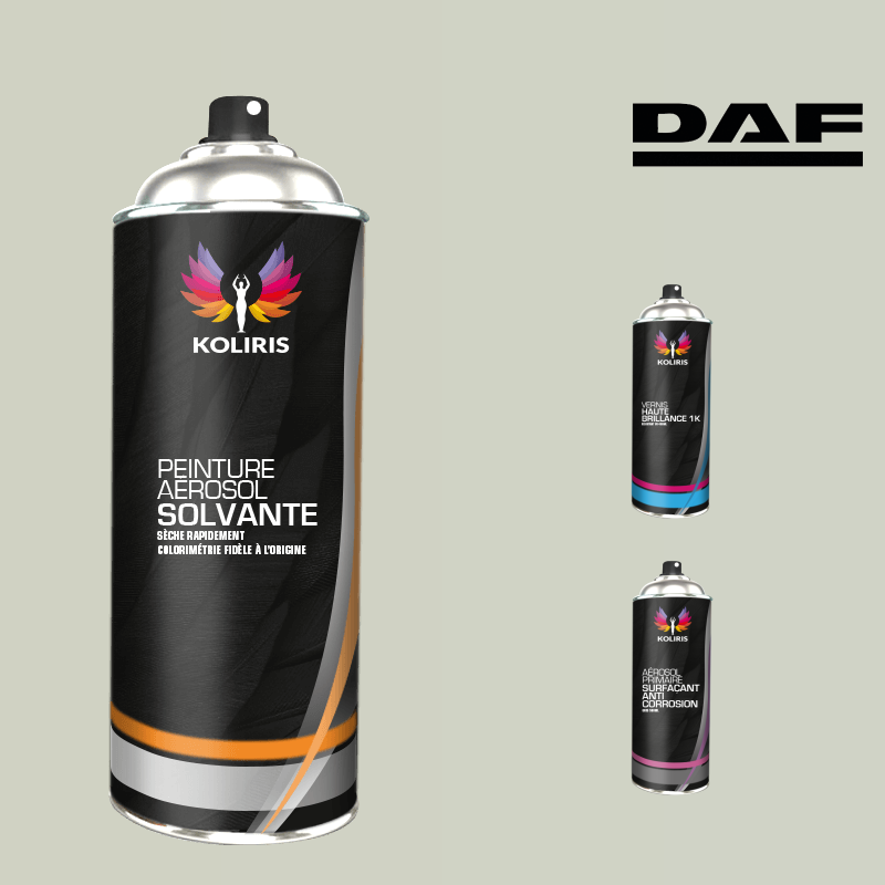 Pack 3 aérosols peinture utilitaire solvant Daf 400ml - Koliris