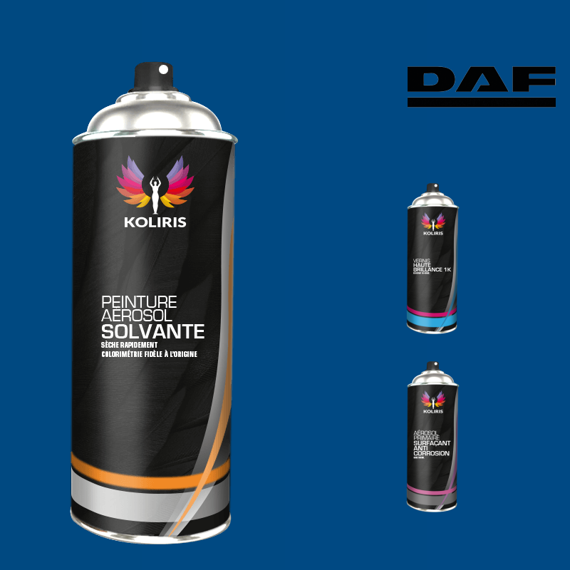 Pack 3 aérosols peinture utilitaire solvant Daf 400ml - Koliris