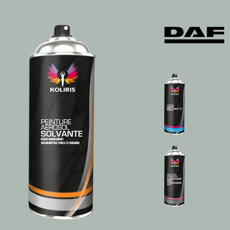 Pack 3 aérosols peinture utilitaire solvant Daf 400ml - Koliris