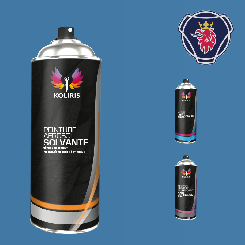 Pack 3 aérosols peinture utilitaire solvant Scania Vabis