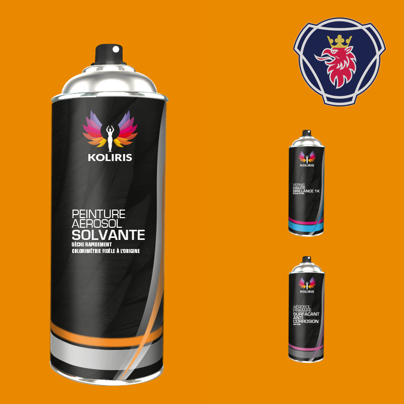 Pack 3 aérosols peinture utilitaire solvant Scania Vabis