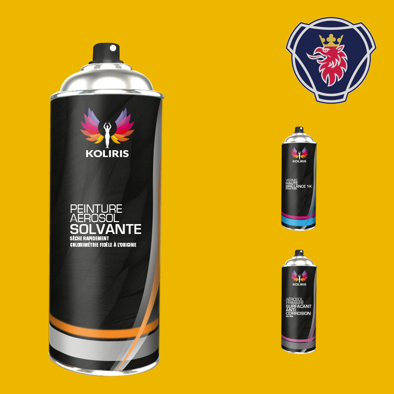 Pack 3 aérosols peinture utilitaire solvant Scania Vabis